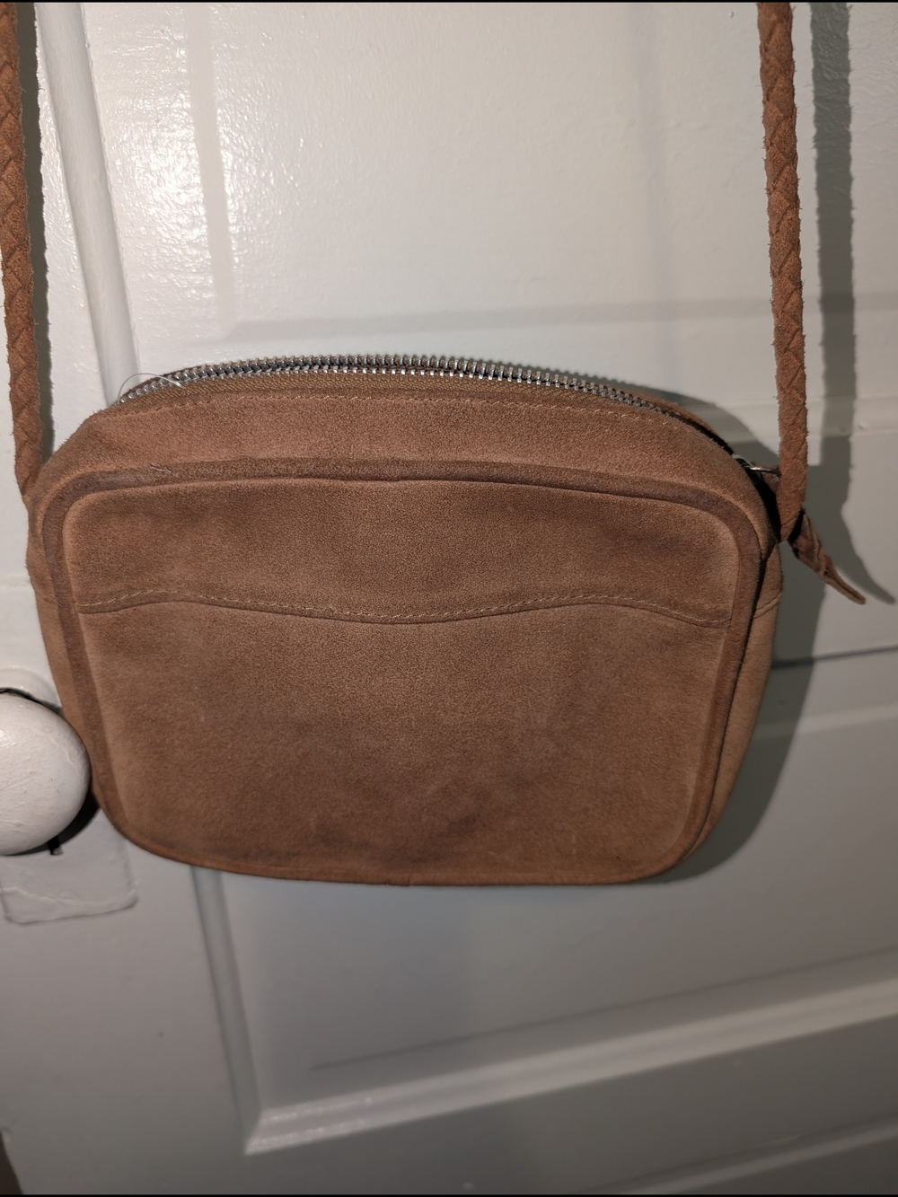 Urban Outfitters Tan Suede Crossbody  Bag - Minimal Everyday Carry